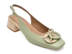 Pantofi EPICA verzi, 669B714, din piele naturala imagine