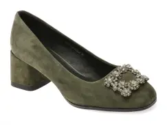 Pantofi EPICA verzi, E35373A, din piele intoarsa imagine