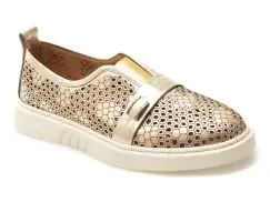 Pantofi ERISMA aurii, 123048, din piele naturala imagine
