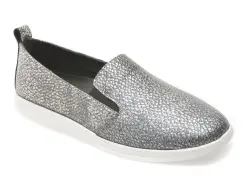 Pantofi EVIDA argintii, EV2812A, din nabuc imagine