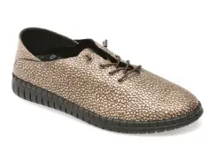 Pantofi EVIDA aurii, EV2902B, din piele naturala imagine