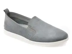 Pantofi EVIDA gri, EV2812, din nabuc imagine