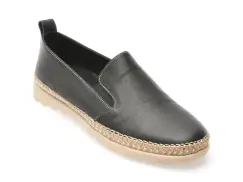 Pantofi EVIDA negri, EV2812, din piele naturala imagine