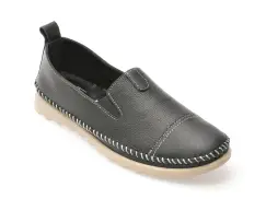 Pantofi EVIDA negri, EV2814, din piele naturala imagine