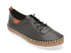 Pantofi EVIDA negri, EVHT301, din piele naturala imagine