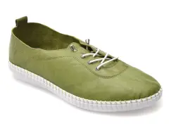 Pantofi EVIDA verzi, EV2773, din piele naturala imagine