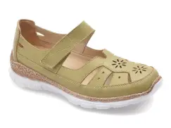 Pantofi EVIDA verzi, EV2924, din piele naturala imagine