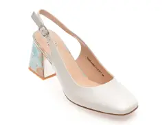 Pantofi FLAVIA PASSINI albi, 3K666, din piele naturala imagine