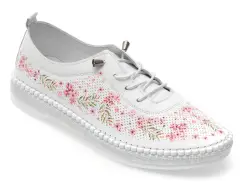 Pantofi FLAVIA PASSINI albi, ER102, din piele naturala imagine