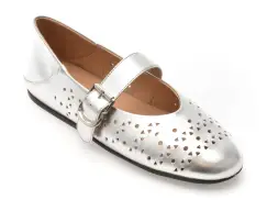 Pantofi FLAVIA PASSINI argintii, 1306D11, din piele naturala imagine