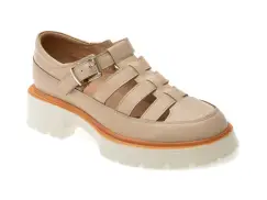 Pantofi FLAVIA PASSINI bej, S6000, din piele naturala imagine