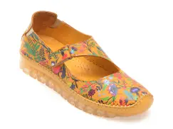 Pantofi FLAVIA PASSINI galbeni, BY55, din piele naturala imagine