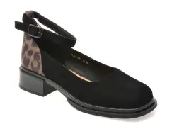 Pantofi FLAVIA PASSINI negri, 1272G12, din piele intoarsa imagine