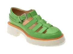 Pantofi FLAVIA PASSINI verzi, S6000, din piele naturala imagine
