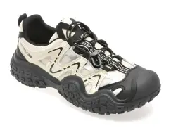 Pantofi GRYXX alb-negru, 24318, din material textil imagine