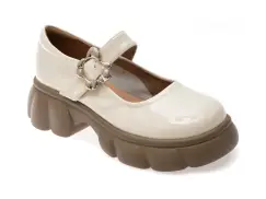 Pantofi GRYXX albi, 15002, din piele naturala lacuita imagine