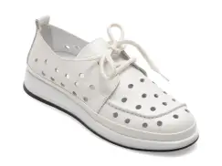 Pantofi GRYXX albi, 5092307, din piele naturala imagine