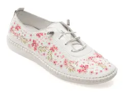 Pantofi GRYXX albi, MNB01, din piele naturala imagine