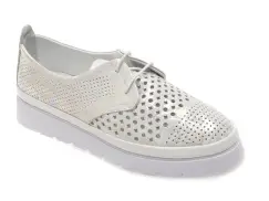Pantofi GRYXX argintii, 146YA24, din piele naturala imagine