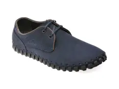 Pantofi GRYXX bleumarin, 71616, din nabuc imagine