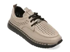 Pantofi GRYXX gri, 210YZ65, din piele naturala imagine