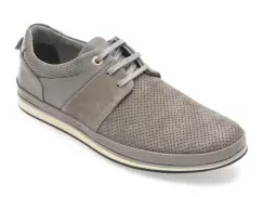 Pantofi GRYXX gri, M6819, din nabuc imagine