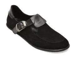 Pantofi GRYXX negri, 157H451, din piele intoarsa imagine