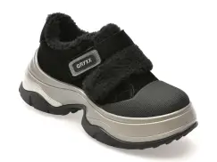 Pantofi GRYXX negri, 1681, din piele intoarsa imagine