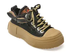 Pantofi GRYXX negri, 240004, din material textil imagine