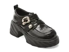 Pantofi GRYXX negri, 25850, din piele naturala lacuita imagine