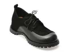 Pantofi GRYXX negri, 2628, din piele intoarsa imagine