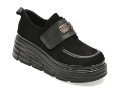 Pantofi GRYXX negri, 387605, din piele intoarsa imagine