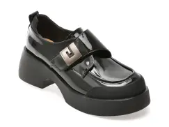 Pantofi GRYXX negri, 5662, din piele naturala lacuita imagine