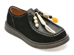 Pantofi GRYXX negri, 9320, din piele intoarsa imagine