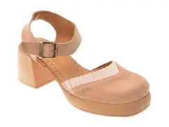 Pantofi GRYXX nude, 4245, din piele intoarsa imagine