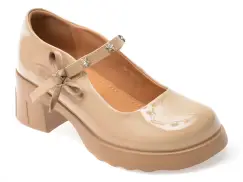 Pantofi GRYXX nude, 789, din piele naturala lacuita imagine