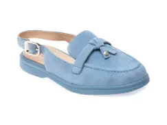 Pantofi IMAGE albastri, 2972, din piele intoarsa imagine