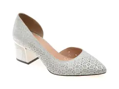 Pantofi IMAGE argintii, 3671622, din piele naturala imagine
