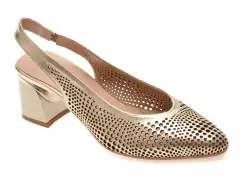 Pantofi IMAGE aurii, 3510081, din piele naturala imagine
