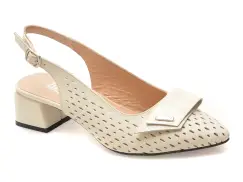 Pantofi IMAGE bej, 6192421, din piele naturala imagine