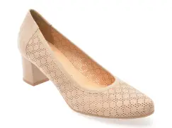 Pantofi IMAGE bej, 6743, din piele naturala imagine