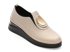 Pantofi IMAGE gri, 1776005, din piele naturala imagine