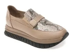 Pantofi IMAGE gri, 4073102, din piele naturala imagine