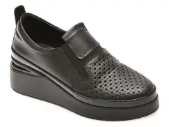 Pantofi IMAGE negri, 1062423, din piele naturala imagine