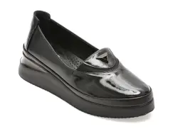 Pantofi IMAGE negri, 1069001, din piele naturala lacuita imagine