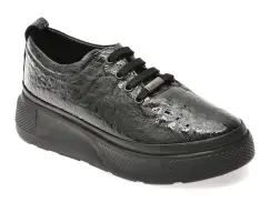 Pantofi IMAGE negri, 381125, din piele naturala lacuita imagine