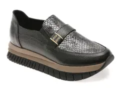 Pantofi IMAGE negri, 4073102, din piele naturala imagine