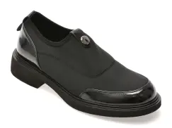 Pantofi IMAGE negri, 4508, din material textil imagine