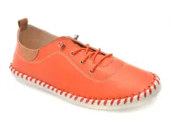 Pantofi LUNAR portocalii, EV30106, din piele naturala imagine