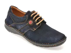 Pantofi OTTER bleumarin, 9560, din piele intoarsa imagine